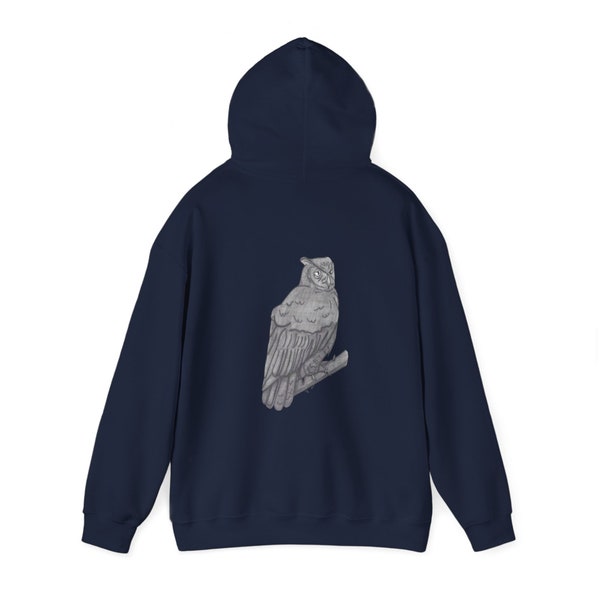 Unisex Heavy Blend Hooded Great Horned Owl Sweatshirt