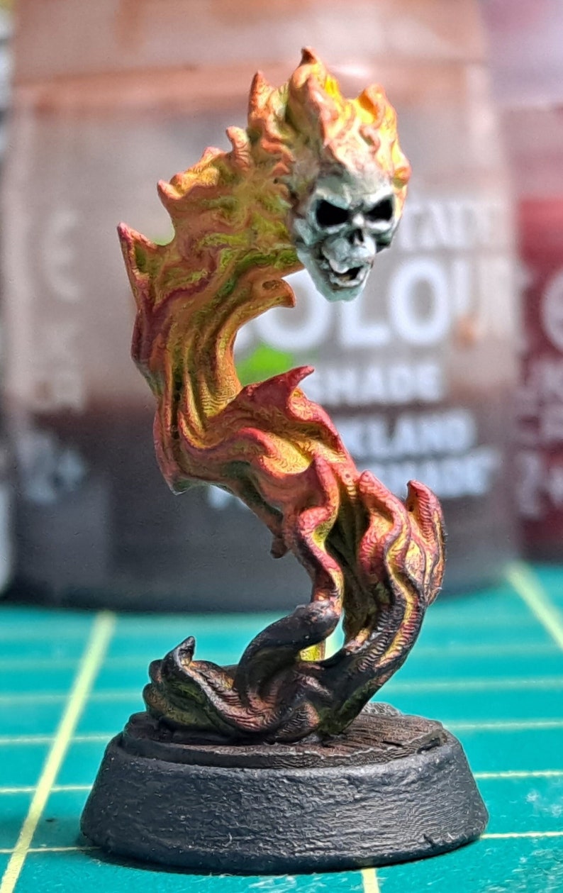 Flameskull Miniature Dnd 5e Pathfinder Hand Painted - Etsy