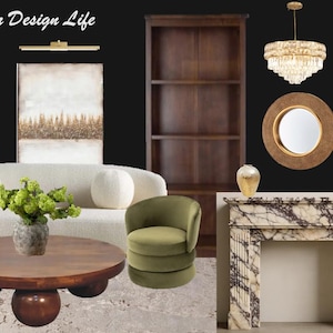 Servicio de diseño de interiores virtual personalizado para una habitación de su elección