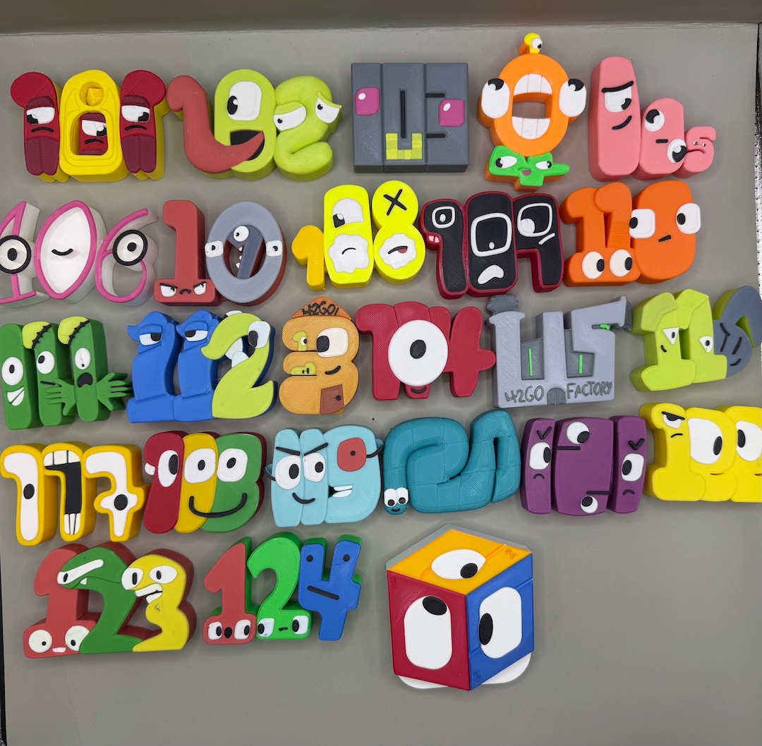 Number Figures Series 101-125 (fan Art of 3d SES Series) - Etsy