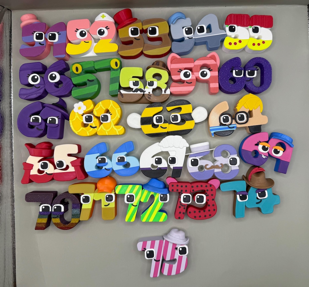 ワンダーランドナンバーズ51～75の数字ファンアート - Etsy 日本