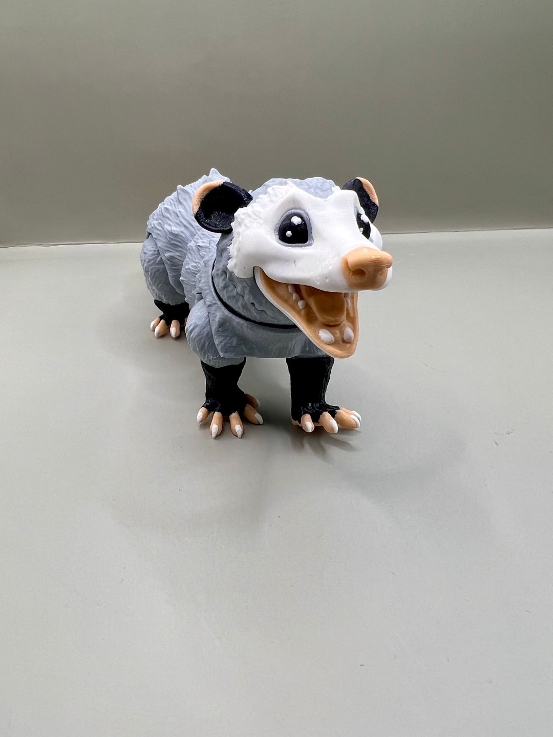 Opossum Articulated 3D Printed Fidget Figurine, Sensory Desk