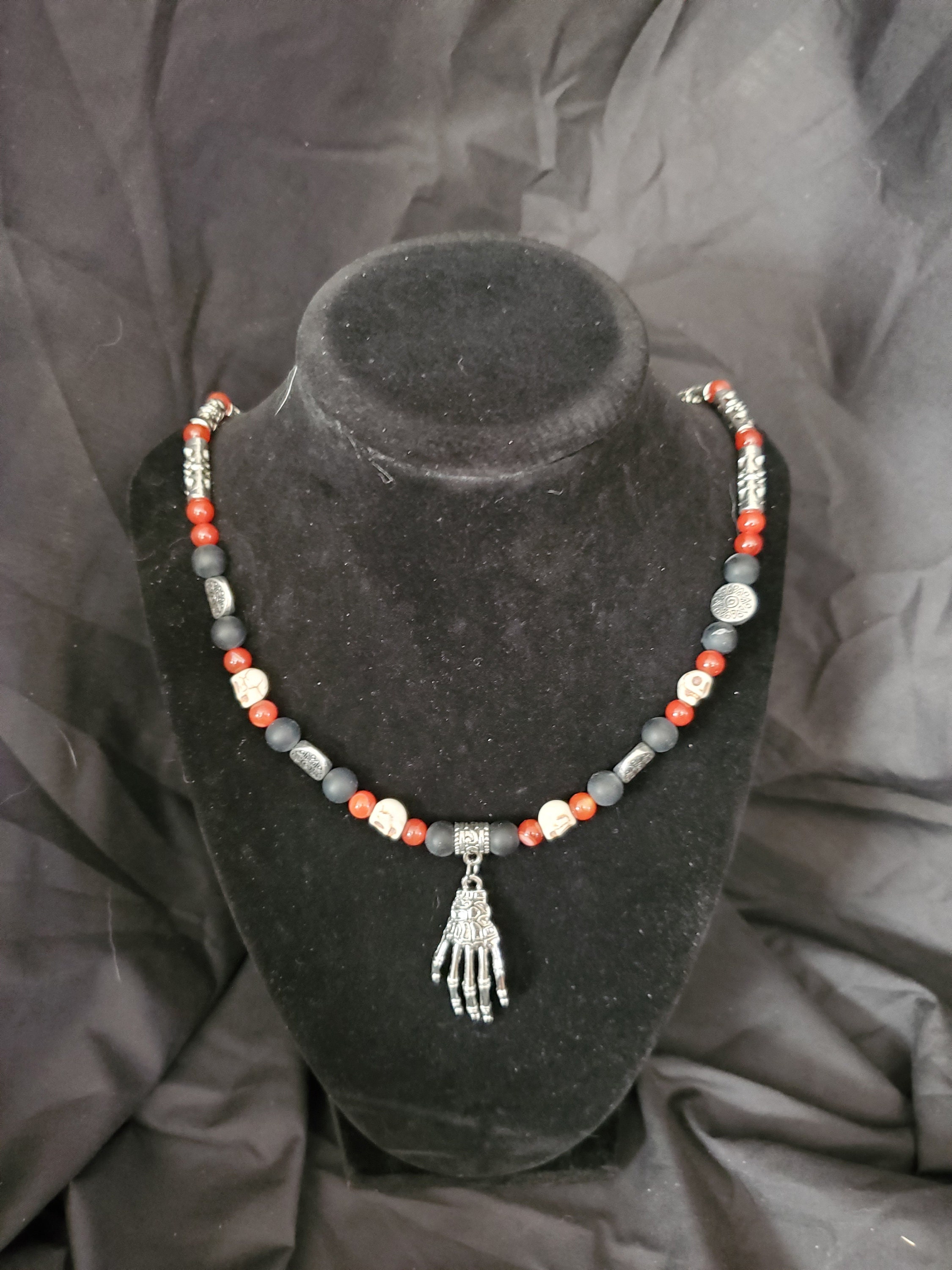Skeleton Hand Necklace (1) - Etsy Skeleton Hand Necklace (1) - Etsy