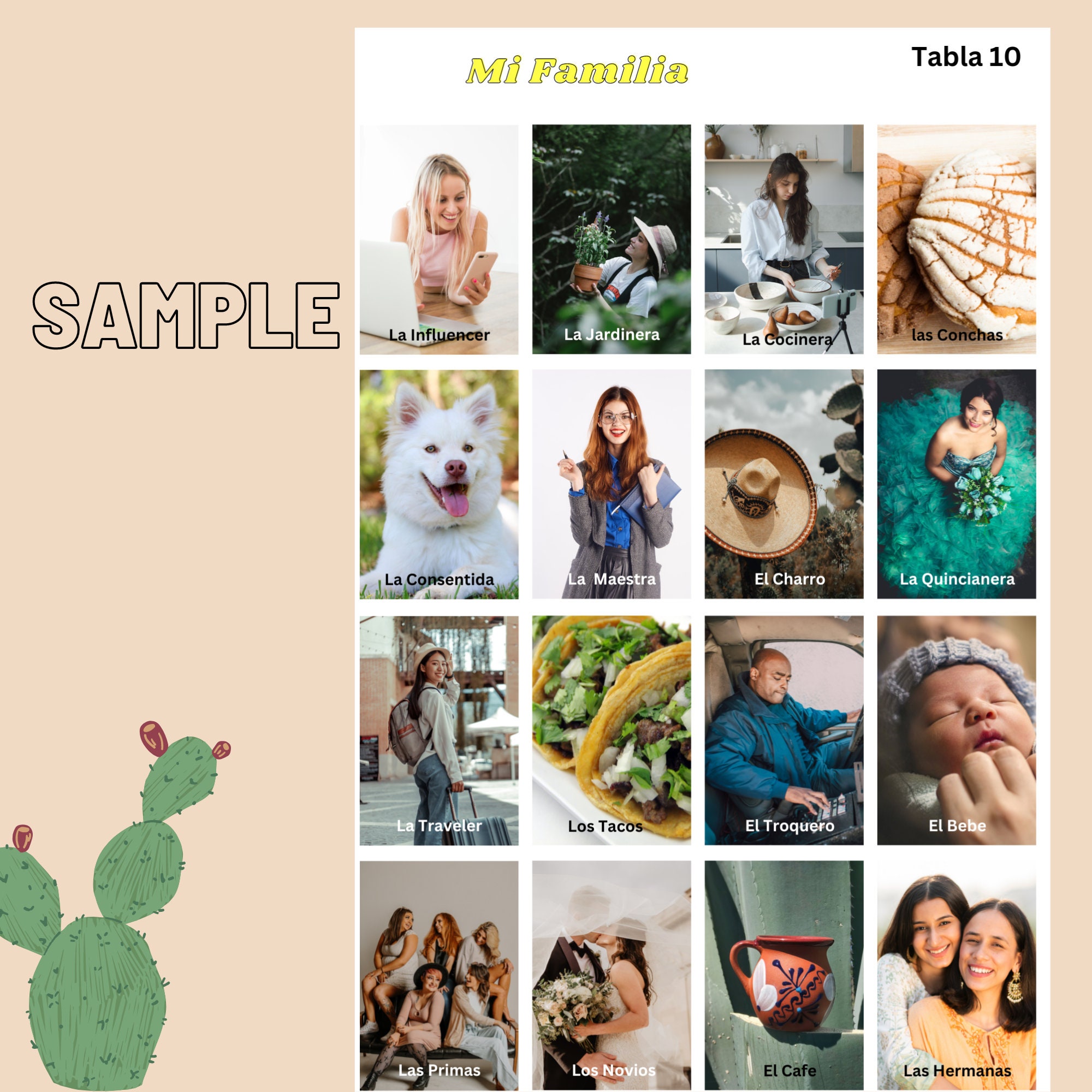 Custom Loteria Loteria Template *digital Download and Customizable Custom Loteria Loteria Template *digital Download and Customizable