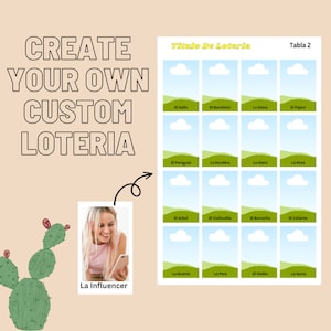Loterie personnalisée | Modèle Loteria *Téléchargement numérique et personnalisable*