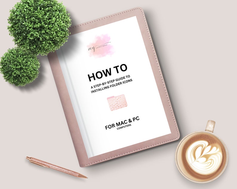 Desktop Folder Icons, Blush Pink, INSTANT DOWNLOAD, Aesthetic Organizer