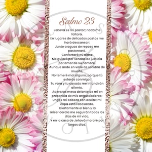 Salmo 23| Daisy Flowers| Sublimation Wraps|20oz Tumblers