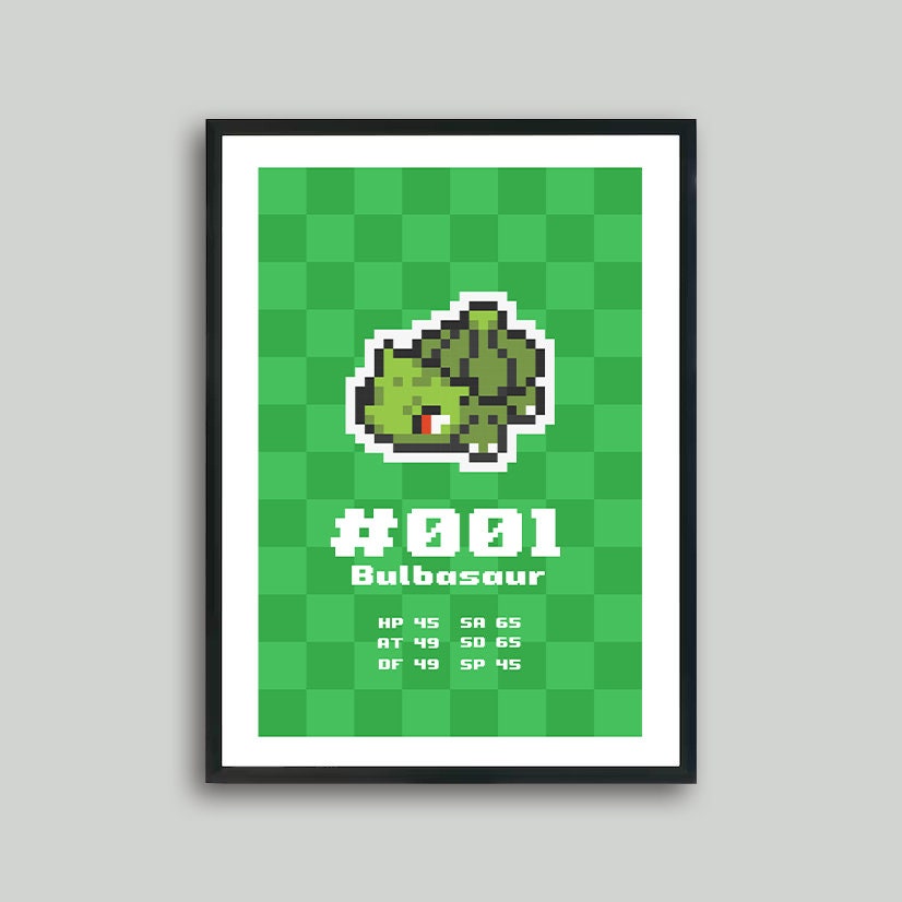 Bulbasaur Sprite Perler Bead Pattern / Bead Sprite - Shiny Bulbasaur Pixel  Art Transparent PNG - 4…