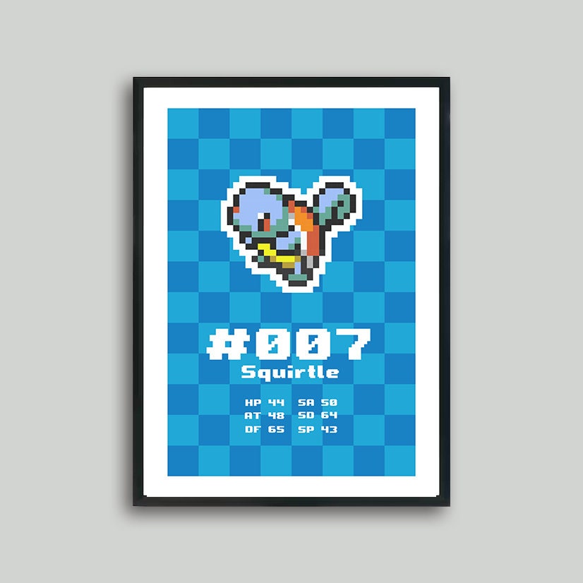 Pokemon Squirtle Pixel Art – BRIK