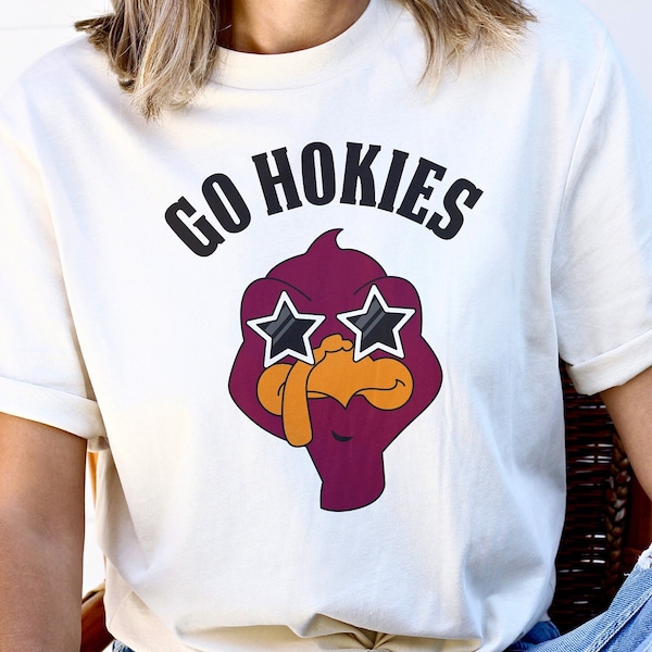 HOKIES, Unisex shirt, Cotton, Football shirt, Virginia Tech shirt, Virginia Tech, VT Football, Tailgate, gift for her, gift for him