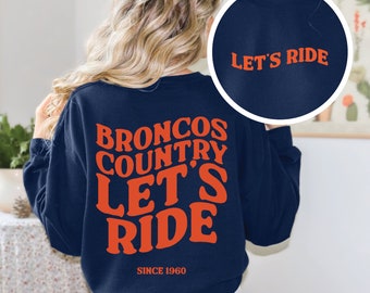 Denver Broncos Football Sweatshirt, Denver Football shirt, Vintage Style Denver Football Sweatshirt, Denver Fan Gift, Sunday crewneck,