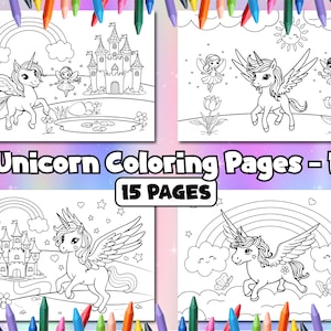 15 Printable Unicorn Coloring Pages