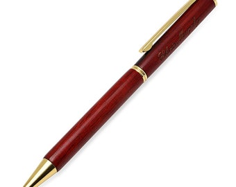 Personalized Rosewood Slim Line Ball Point Pen