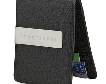 Personalized Men's Slim Money Clip / Wallet - Free Engraving