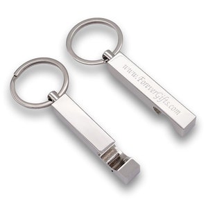 Personalized All Metal Bottle Opener Keychain with Free Engraving