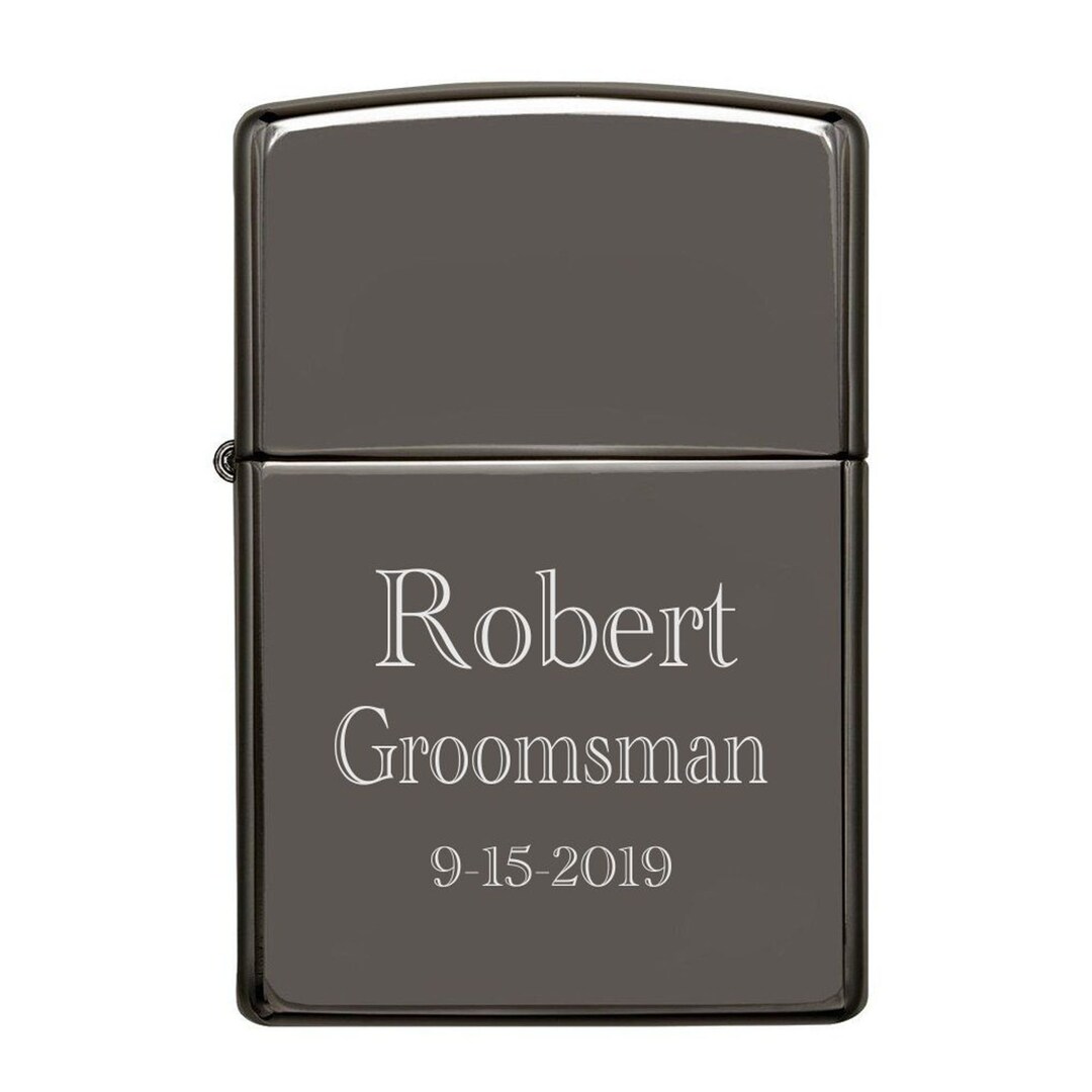 Personalized Zippo Black Ice Lighter Free Engraving Etsy