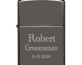 Personalized Zippo Black Ice Lighter - Free Engraving