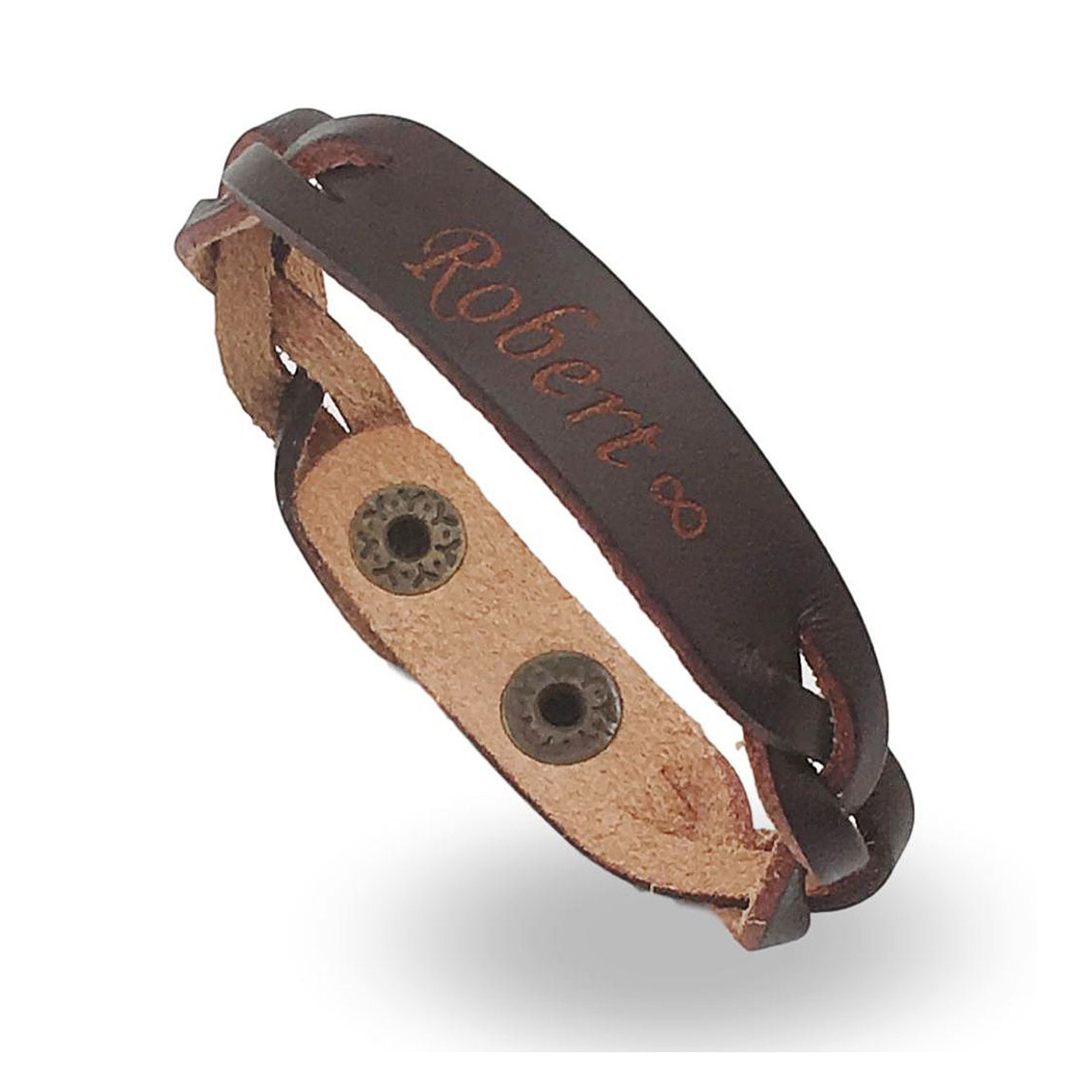 Personalized braided leather bracelets deals
