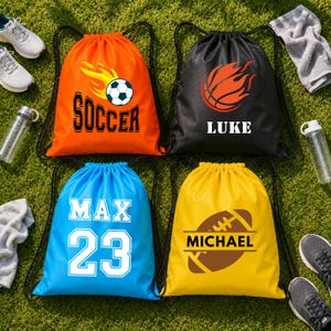 Custom Drawstring Backpack Bulk, Personalized Sport Gym Bag Pack, Waterproof Sports Team Bags