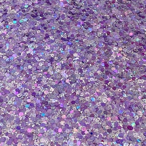 Lilac Pinkish Purple Disco Glitter Chunky Glitter faux leather sheet g –  thefabricdude