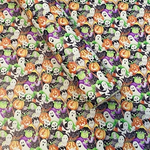 Faux leather, Printed faux leather, Halloween faux leather, Faux leather sheet, Vegan leather, Faux leather glitter, Hair bow supplies