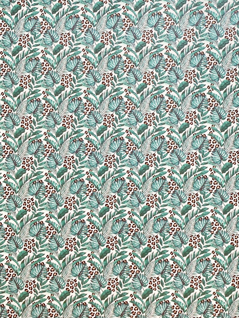 Faux Leather Sheet - Faux Leather - Jungle Faux Leather - Marine Vinyl ...