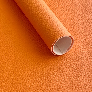 Faux leather, Faux leather sheet, Orange faux leather, Orange vegan leather, Faux leather glitter, Glitter faux leather, Hair bow supplies