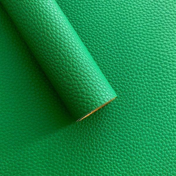 Green faux leather - Faux leather - Faux leather sheet - Green vegan leather - Green marine vinyl - Green vinyl - Marine vinyl leather