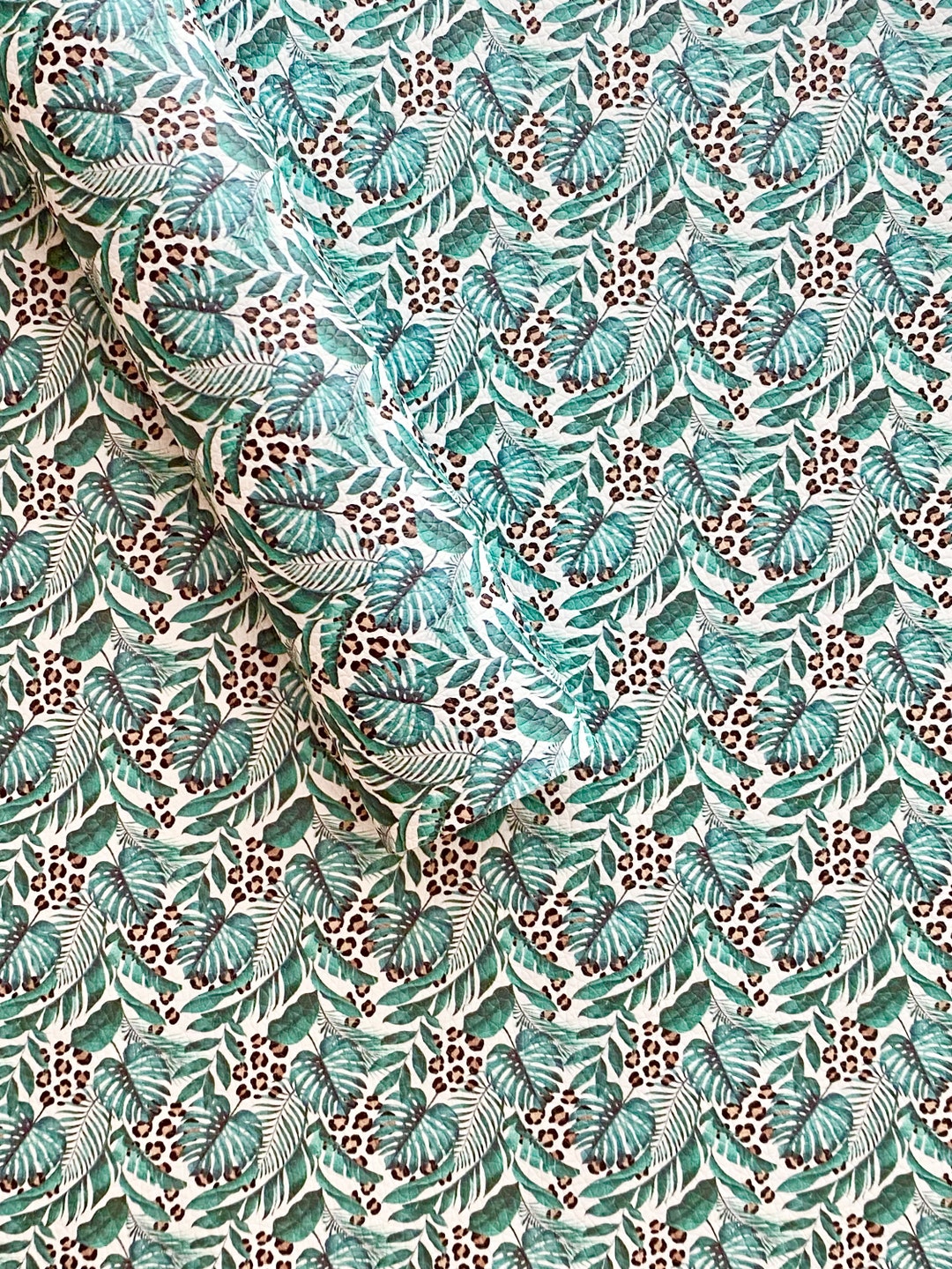 Faux Leather Sheet - Faux Leather - Jungle Faux Leather - Marine Vinyl ...