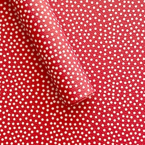 Faux leather sheet - Red polka dot faux leather - Faux leather - Polka dot vinyl - Red Faux leather - Red marine vinyl - Vegan leather