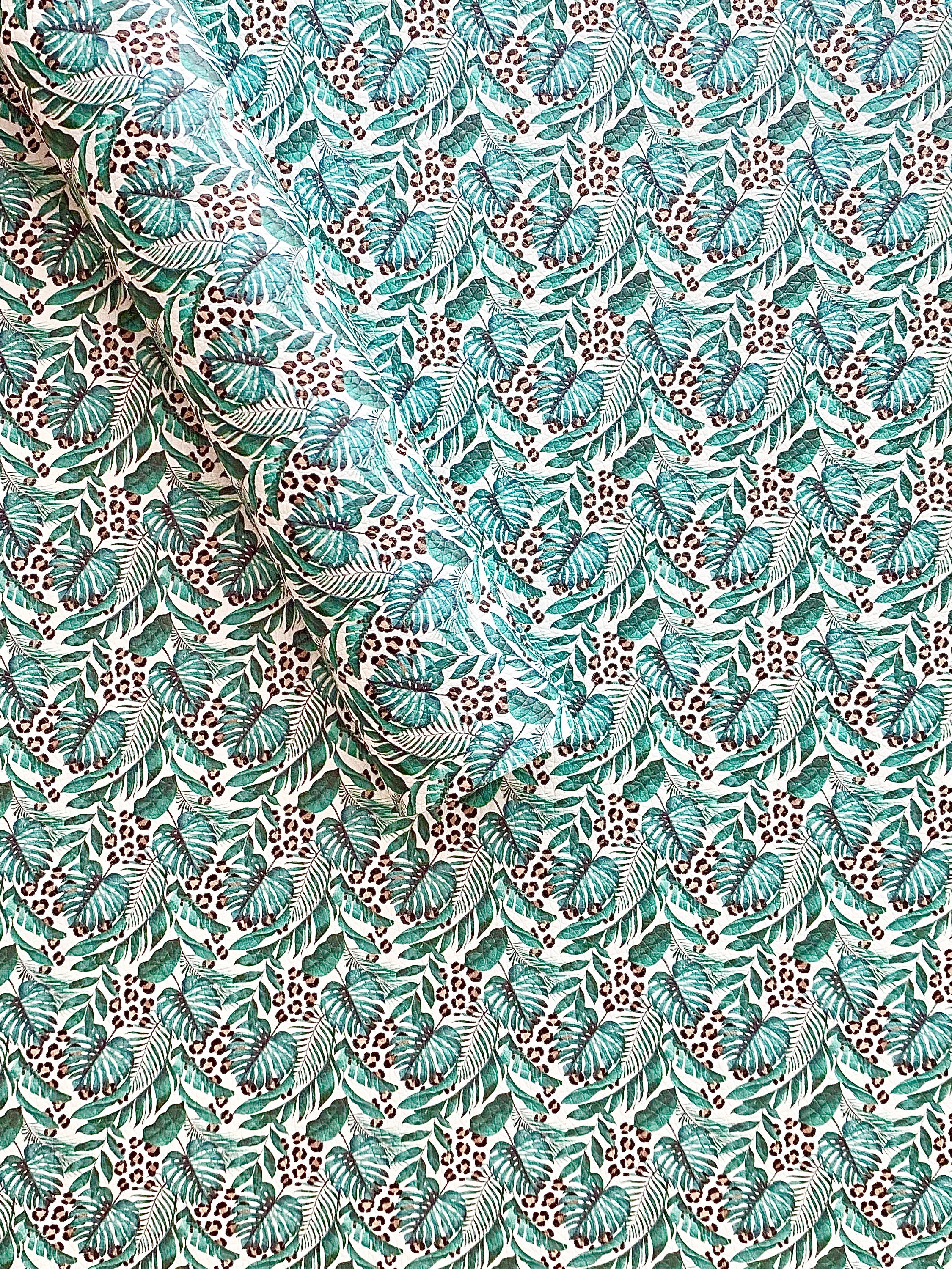 Faux Leather Sheet - Faux Leather - Jungle Faux Leather - Marine Vinyl ...