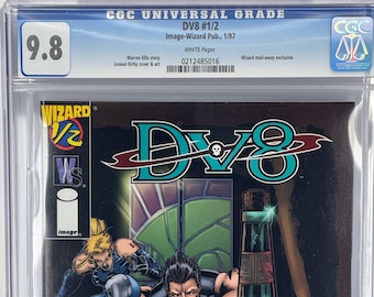 DV8 Wizard 1/2 Certified Graded Comic Book. High-Grade 9.8 CGC. Image Comic. With COA