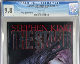 STEPHEN KING The Stand American Nightmares #2 Perkins Variant: High-Grade 9.8 CGC. Mike Perkins Cover. Horror Thriller Novel.