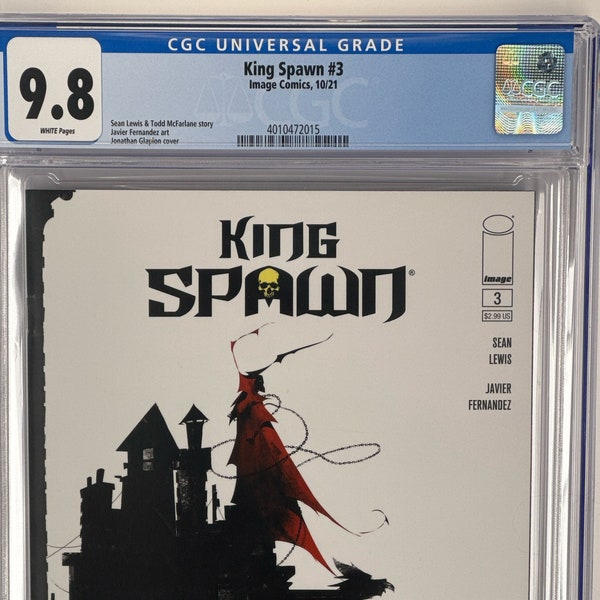 KING SPAWN #3. High-Grade 9.8 CGC. Image Comic Book. Collectible. Todd MaFarlane. Cool Spawn Portrait Art Cover!