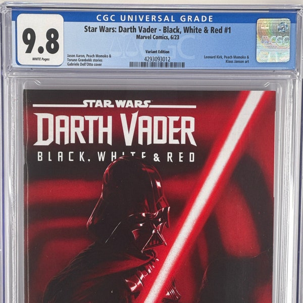 STAR WARS Darth Vader - Black, White & Red  #1 Variant Cover : High-Grade 9.8 CGC Graded Collectible Comic Book.