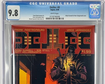 Dellec #0 Zero Aspen Comic Book 2009: High-Grade 9.8 CGC. Rare Collectible Comic. Indie Publisher Alternative Stuff!