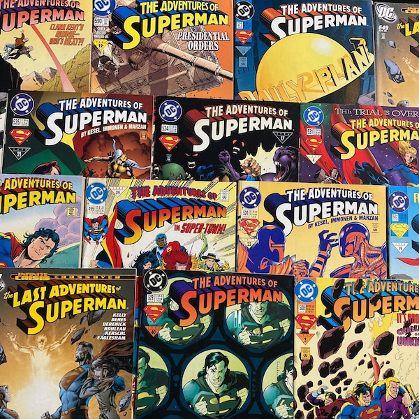 SUPERMAN Comic Book Variety Lot: Choose 10 or 25. Nice Mixed Selection of DC Superman Superhero Series. Always Good Condition