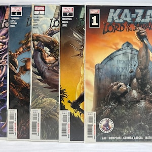 KA-ZAR Lord of the Savage Land  Issues #1 - 5 : DC Fantasy Adventure Swords & Sorcery Genre Comic Books