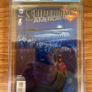 SUPERMAN: American Alien CGC Graded Comic Books. Choose from 1-7 w/ Variant Covers etc. High Grade Collectible Choose from Dropdown Menu. #1 Regular Cover 9.8