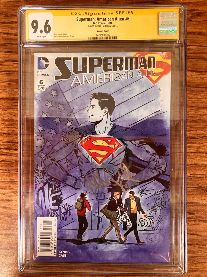 SUPERMAN: American Alien CGC Graded Comic Books. Choose from 1-7 w/ Variant Covers etc. High Grade Collectible Choose from Dropdown Menu. #6 SignedVariant 9.6