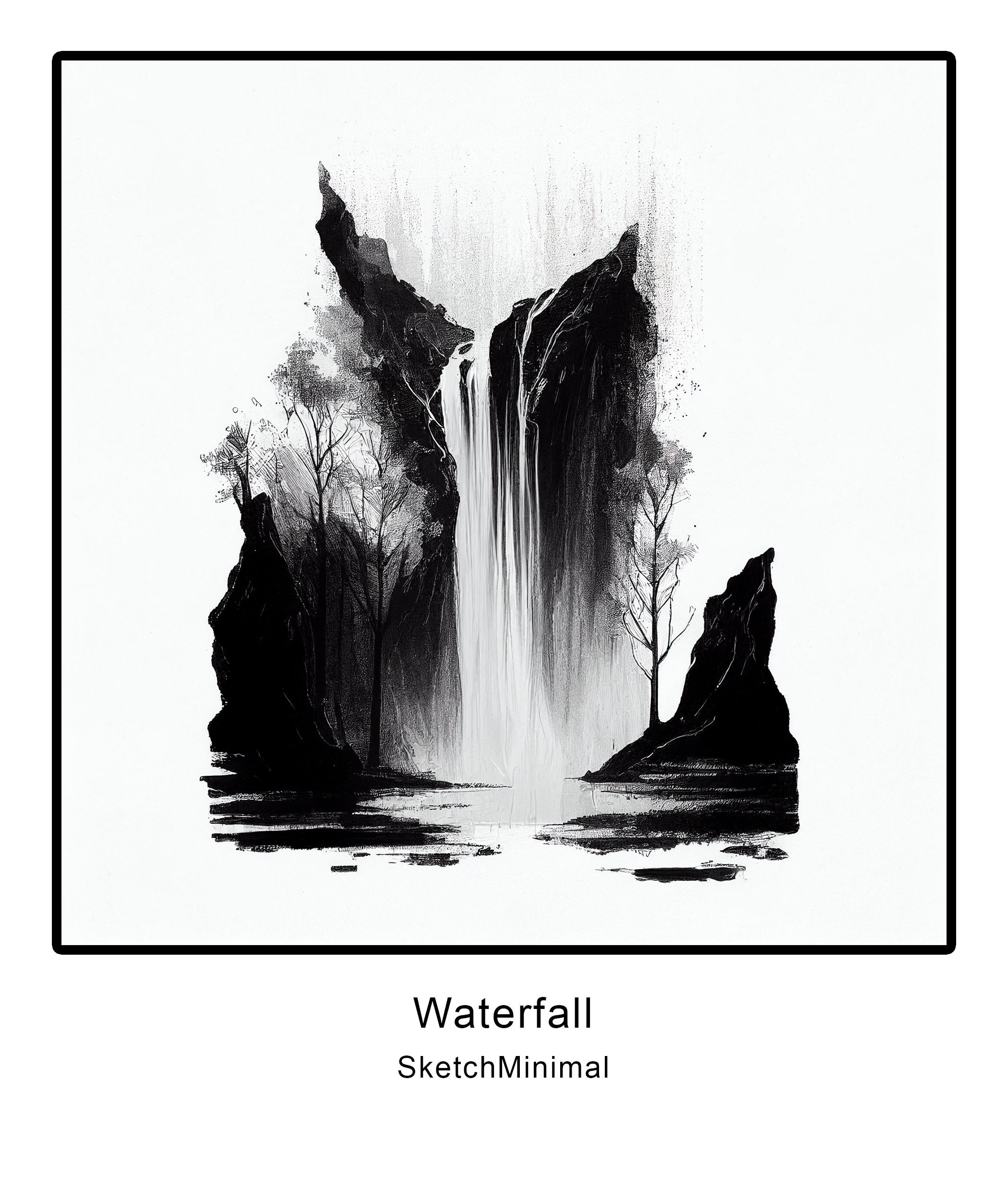 How to Draw a Waterfall - Easy Drawing Art