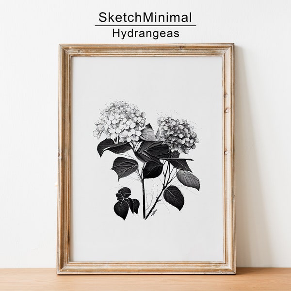 Hydrangea Wall Art Etsy