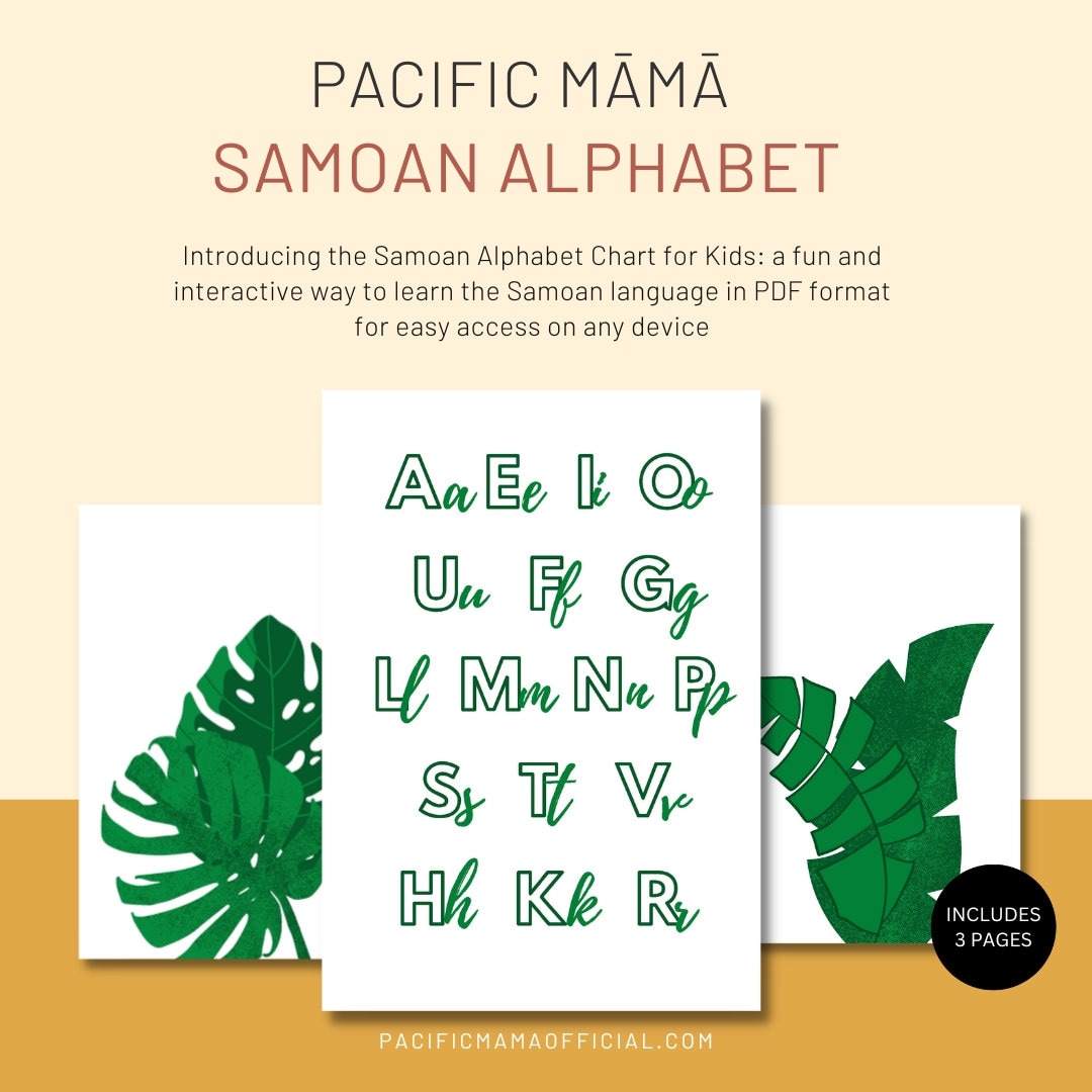 Samoan Alphabet Poster Digital Print Bring the Beauty of Etsy Canada