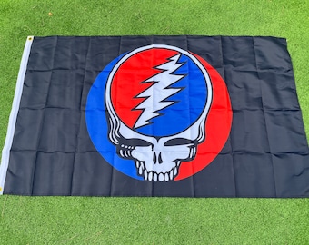 Grateful Dead Skull Flag (black)