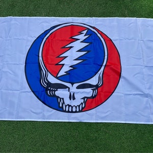 Grateful Dead Stealie Flag(white)