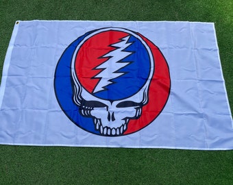 Grateful Dead Stealie Flag(white)