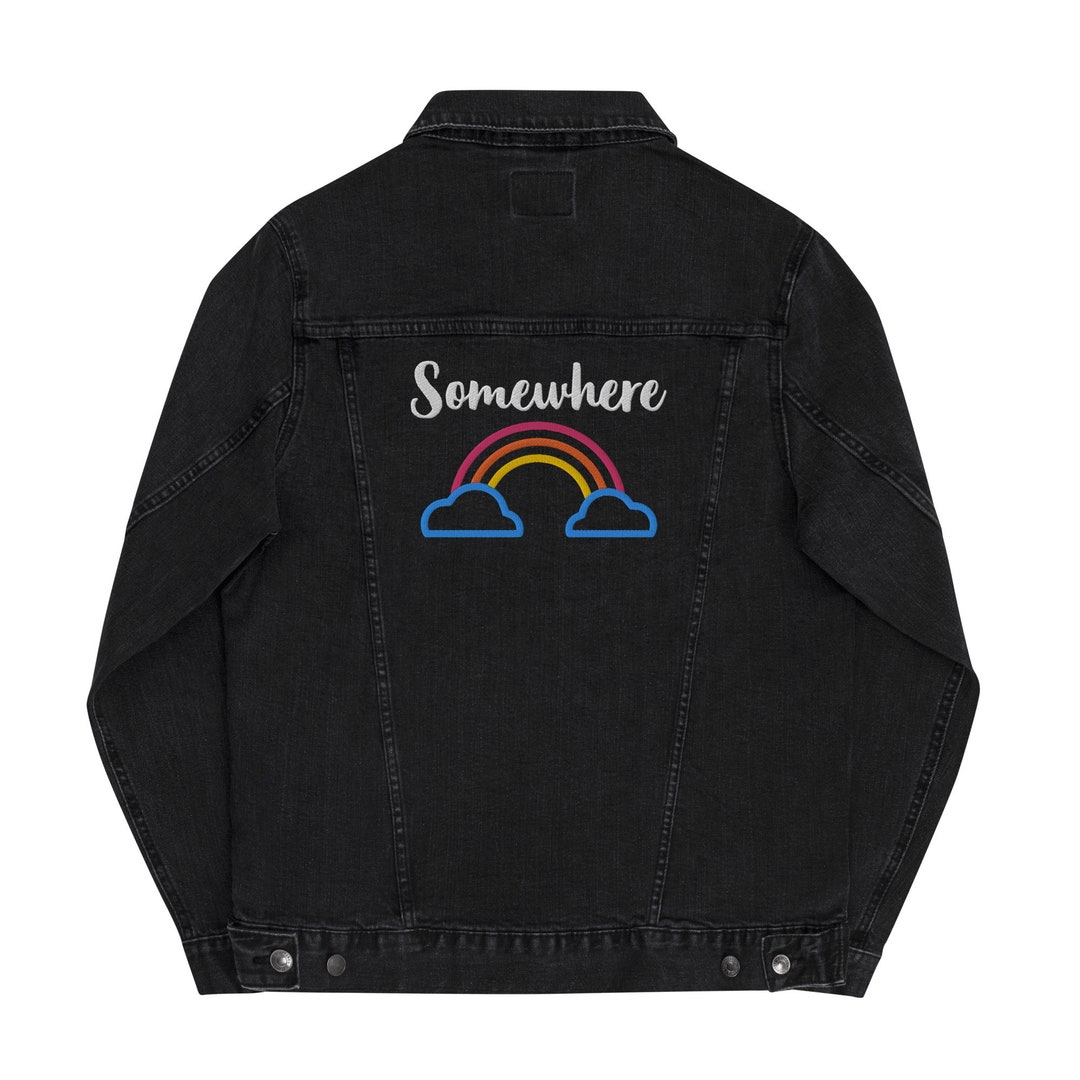 Somewhere Over the Rainbow Denim Jacket Etsy
