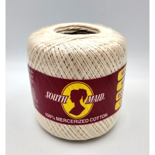 South Maid Ecru White Crochet Thread 100% Mercerized Cotton 350 Yards Color 429