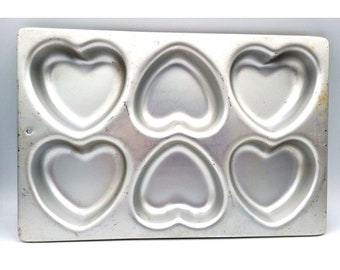 Wilton Heart Cake Candy Cookie Baking Mold Metal Tray #508-1104 Valentine Day