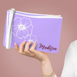 Personalized clutch bag with name | Custom Bridesmaid gift | Custom gift for bride | Maid of Honor present | Personalized gift for her